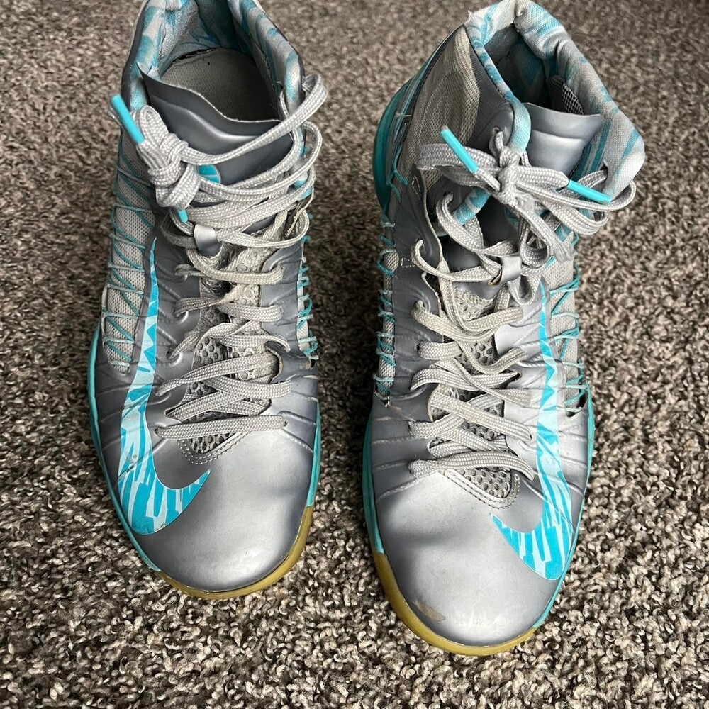 Nike Hyperdunk Wolf Gray Turquoise 2012 Basketball Shoes Men 11.5 Streetwear Gym